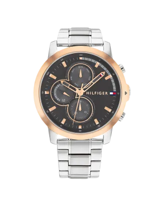 Relógio Multif. Cinz. Aço e IP D.Rosa