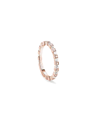 Anel Belle &Eacute;poque Ouro Rosa E Diamantes