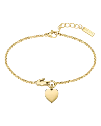 Pulseira Mulher aço dourado LOVE MY CROC
