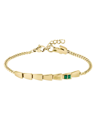 Pulseira Mulher A&ccedil;o Dourado Crocodelle