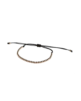 Pulseira Corda Beads Ouro Rosa