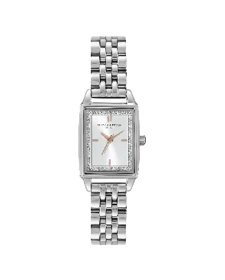 Relógio Mulher Townhouse Rectangle Aço e Cristais