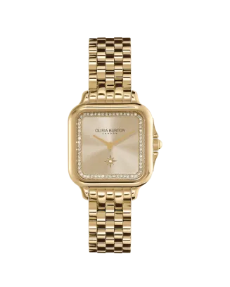 Rel&oacute;gio Mulher GROSVENOR A&ccedil;o IP Dourado
