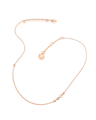 Colar Ouro Rosa, Topázio Branco e Diamantes