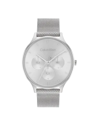 Relógio Senhora em Aço e Malha Milanesa