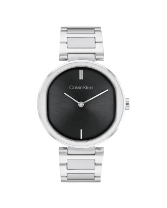 Relógio Senhora Preto em Aço