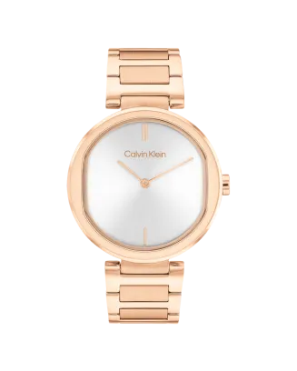 Relógio Senhora Dourado Rosa em Aço