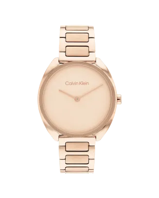 Relógio Senhora Dourado Rosa em Aço