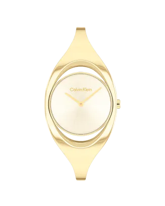 Relógio Senhora Dourado com Bangle M/L