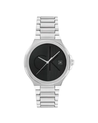 Relógio Homem em Aço e Preto