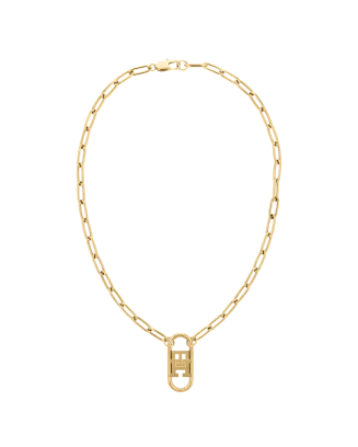 Colar Longo Dourado com Monograma