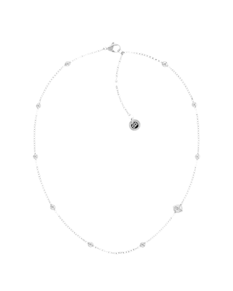 Colar esferas prateado