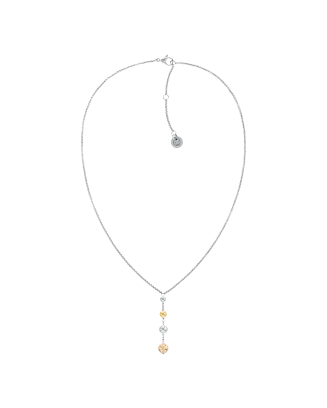 Colar esferas com pendente tricolor