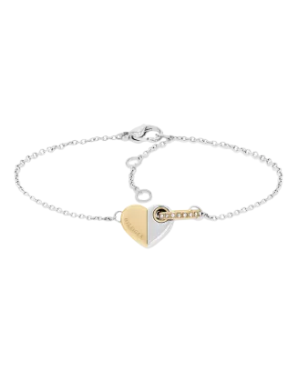 Pulseira Senhora coração bicolor