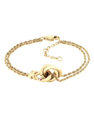 Pulseira Mulher A&ccedil;o IP Dourado N&oacute;