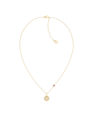 Colar Mulher A&ccedil;o Dourado com Cristais