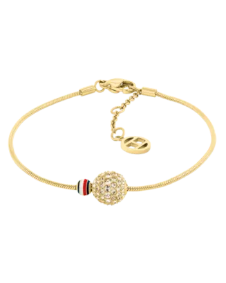 Pulseira Mulher A&ccedil;o Dourado com Cristais