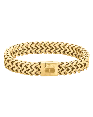 Pulseira Malha Aço Dourado