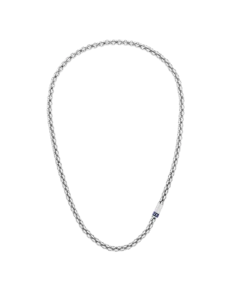 Colar Aço Malha Azul Fecho magnético