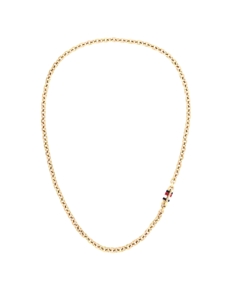 Colar Homem A&ccedil;o Dourado Malha