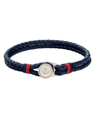 Pulseira Homem A&ccedil;o e Pele