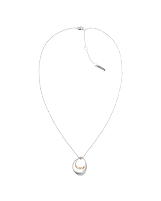 Colar Senhora Aço e Dourado Rosa