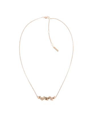 Colar em dourado rosa com cristais