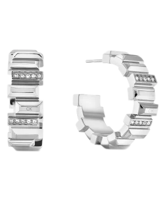 Brincos Argola Senhora em Aço com Cristais