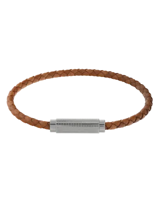 Pulseira Homem em Pele Castanha Escura