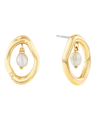 Brincos Senhora Dourado com Pérolas