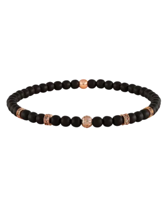 Pulseira Ceramic Castanha Ouro Rosa E Diamantes