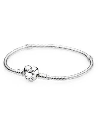 Pulseira Malha Snake e Coração Moments