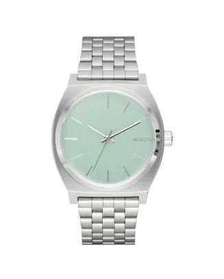 Relogio Time Teller Verde e Prateado