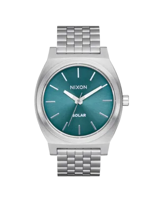 Relógio Time Teller Solar Azul e Prateado