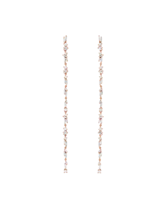 Brincos Ouro Rosa e Diamantes