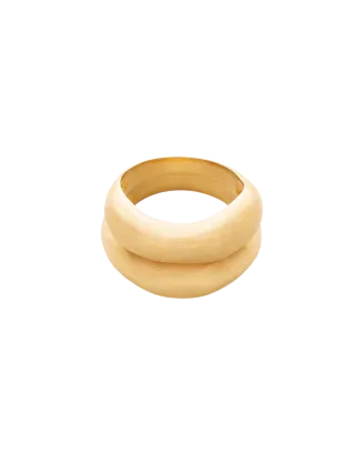 Anel Lang Duplo Dourado