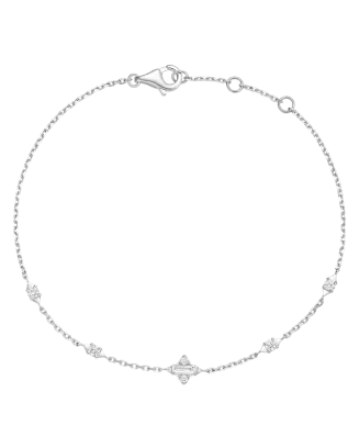 Pulseira Endless Chain Em Ouro Branco E Diamantes