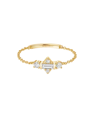 Anel Endless Chain Em Ouro Amarelo E Diamantes