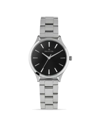 Relógio Mulher New Classic Lady Silver & Black