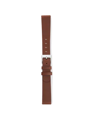 Eletta Bracelete 16mm Pele Castanha Aço
