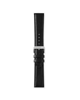 ELETTA Bracelete Pele Preta 22mm