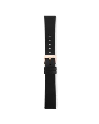 Eletta Bracelete 20mm Pele Preta Dourado