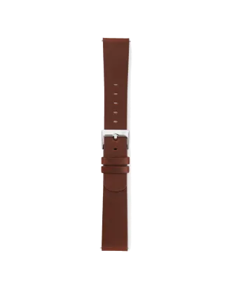 Eletta Bracelete 20mm Pele Castanha Aço