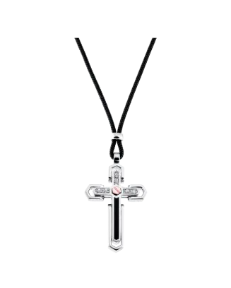 Colar Ouro Rosa, Prata E Safira Branca