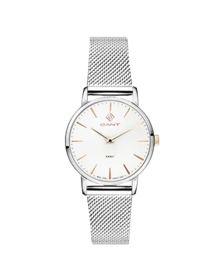 Relógio Feminino Park Hill Avenue Branco e Prateado
