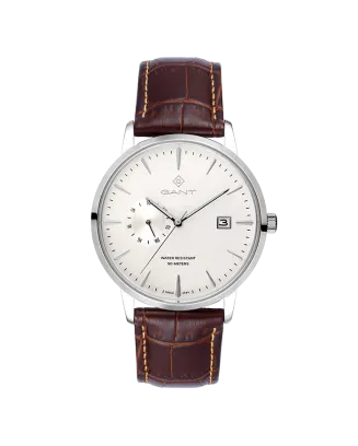 Relógio Masculino Easthill Branco e Castanho