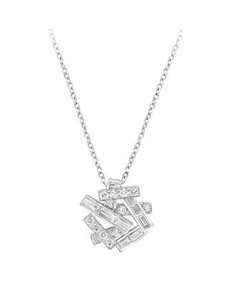 Colar Pendente Threads Ouro Branco E Diamantes