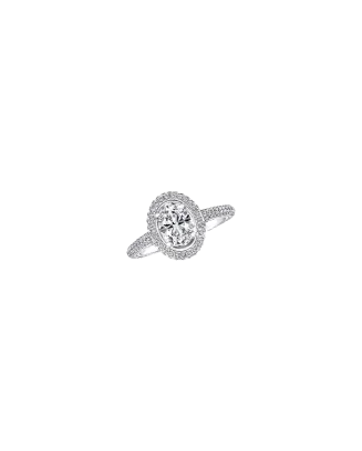 Anel Solit&aacute;rio Constellation Ouro Branco E Diamantes - Oval