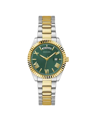 Relógio Feminino Luna Verde e Bracelete Bicolor