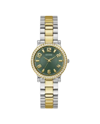 Relógio Feminino Fawn Verde com Brilhantes